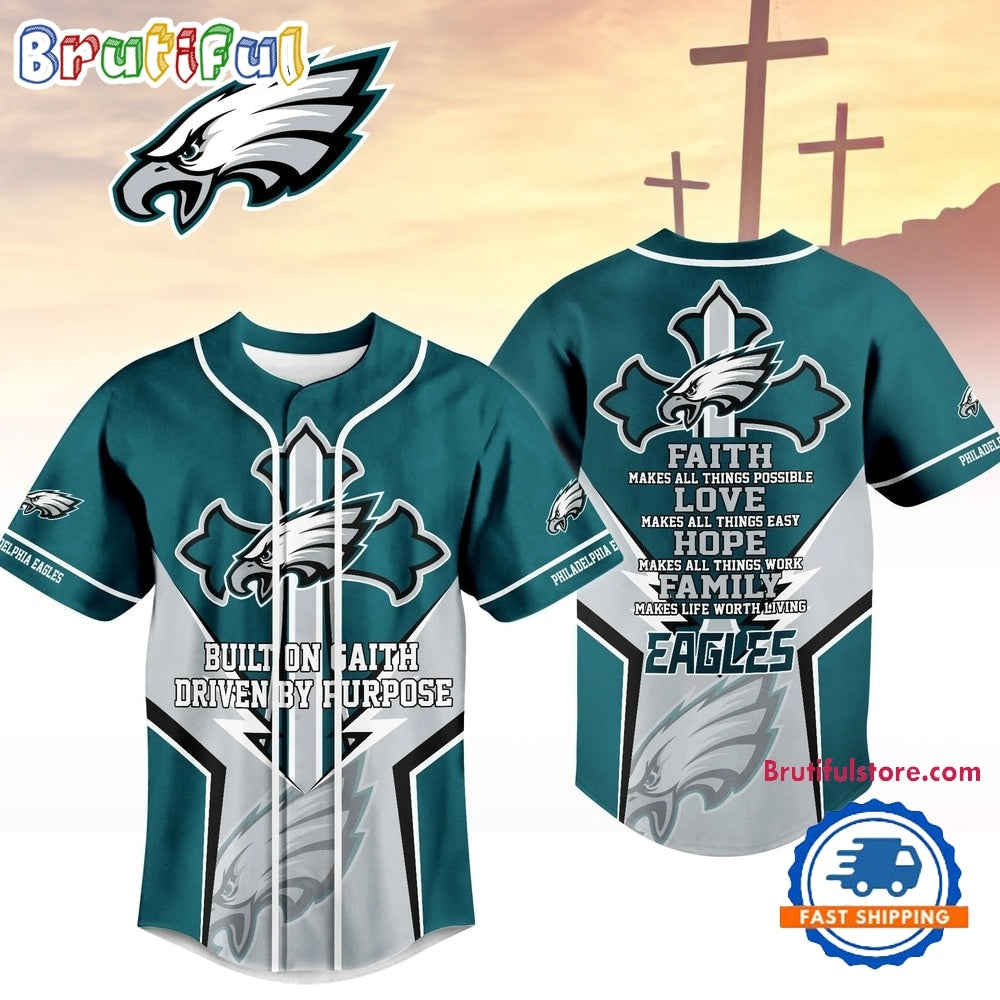 Philadelphia Eagles NFL Blessed Beyond The Score Baseball Jersey