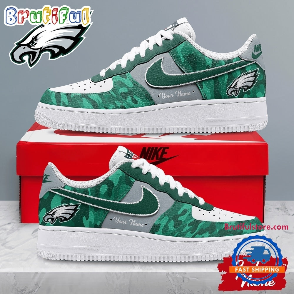 Philadelphia Eagles NFL End Zone Energy Custom Air Force 1 Shoes Sneaker