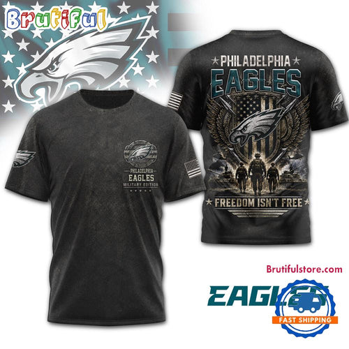 Philadelphia Eagles NFL Freedom Team Military 3D T Shirt
