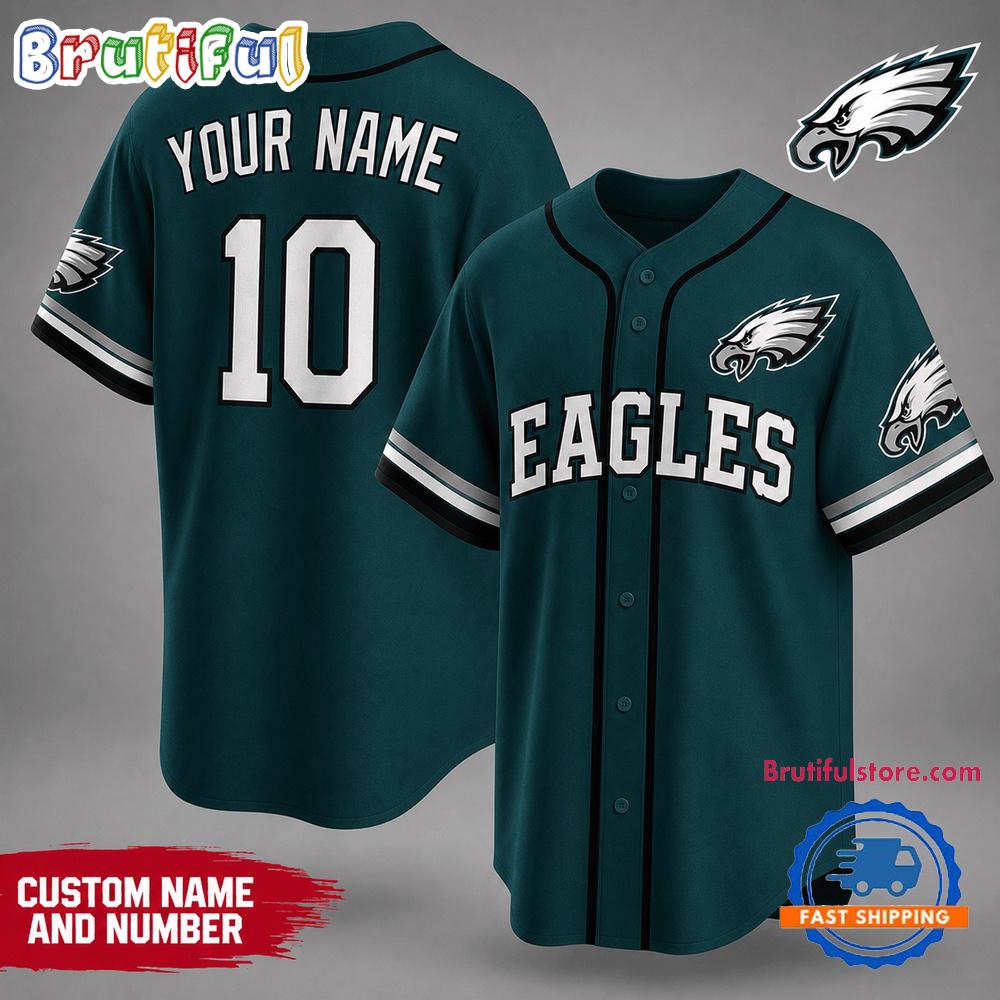 Philadelphia Eagles NFL Team Pride Baseball Jersey