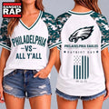 Philadelphia Eagles NFL vs All Y’ All United We Stand V Neck T Shirt
