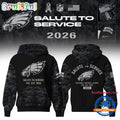Philadelphia Eagles Salute to Service Camo 2026 Black Hoodie
