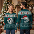 Philadelphia Eagles Santa Hat Skull Logo Ugly Christmas Sweater