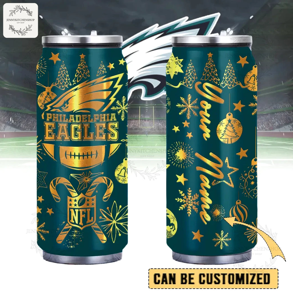 Philadelphia Eagles x Christmas Can Shaped Tumbler