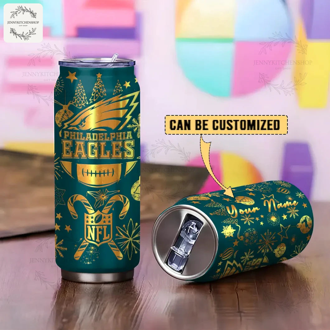 Philadelphia Eagles x Christmas Can Shaped Tumbler