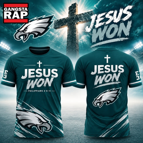 Philadelphia Eagles x Jesus Won 2026 Special New T Shirt