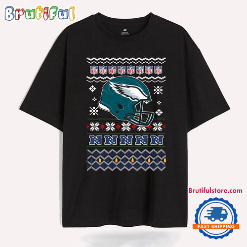 Philadelphia Eagles Football Logo Team Helmet Merry Chritmas 2024 T Shirt