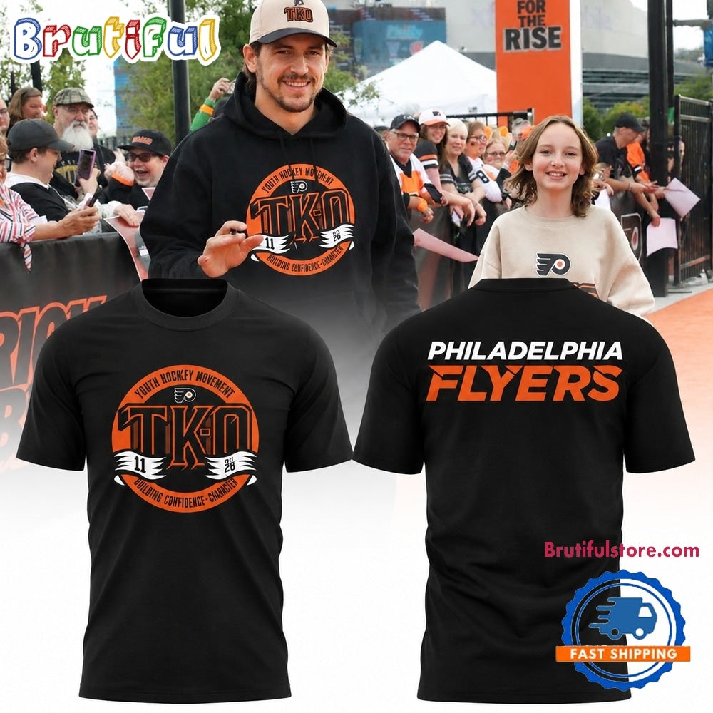 Philadelphia Flyers TK O Cancer 2026 Black Hoodie T-Shirt