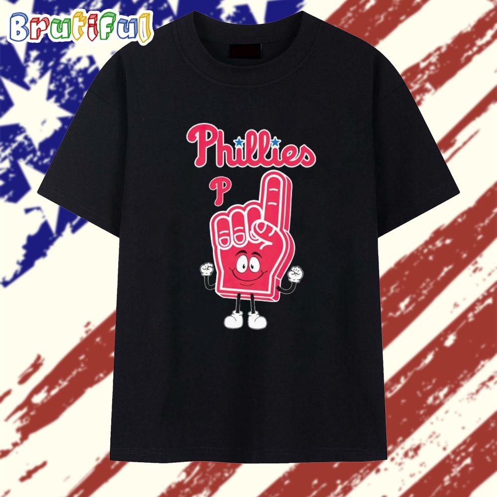 Philadelphia Phillies Baseball Foam Finger Hand T Shirt