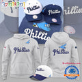 Philadelphia Phillies Grey Blue Jay Logo 40’s Hoodie Shirt