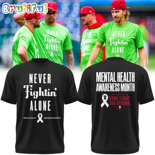 Philadelphia Phillies Mental Health Awareness Month 2026 Limited Edition Black 3D Shirt