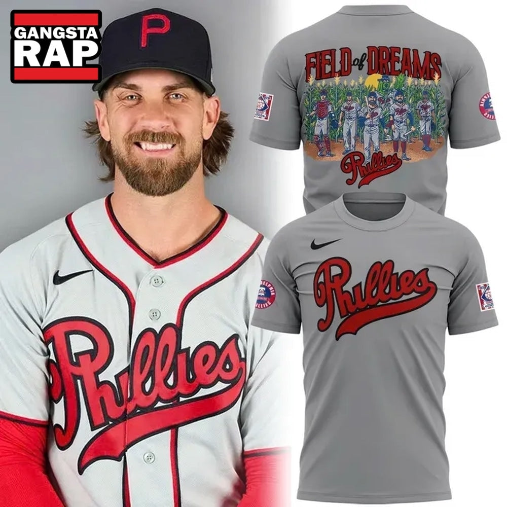 Philadelphia Phillies MLB at Field of Dreams 2026 New Design T Shirt