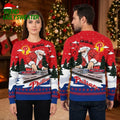 Philadelphia Phillies Santa DJ Ugly Christmas Sweater