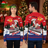 Philadelphia Phillies Santa DJ Ugly Christmas Sweater