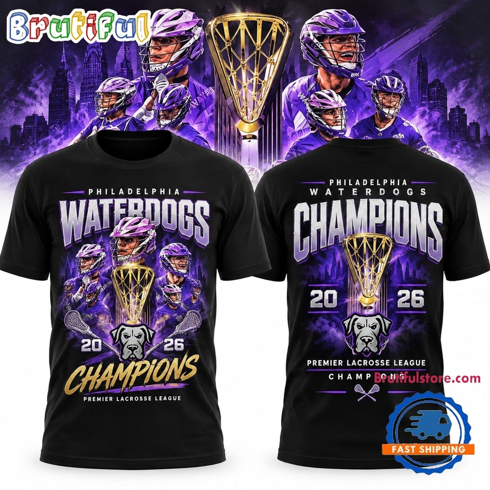 Philadelphia Waterdogs Premier Lacrosse League 2026 Champions Black T Shirt