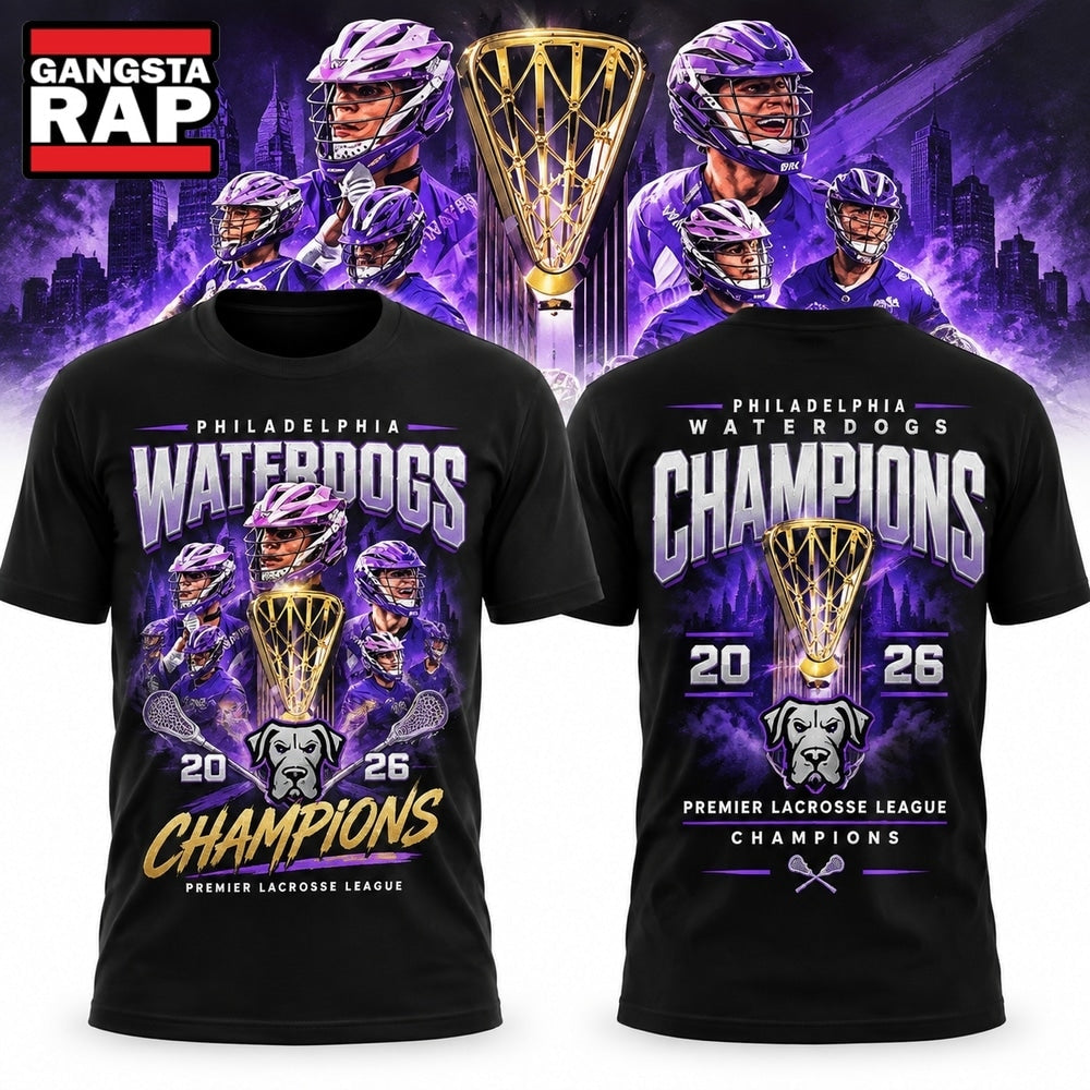Philadelphia Waterdogs Premier Lacrosse League 2026 Champions Black T Shirt