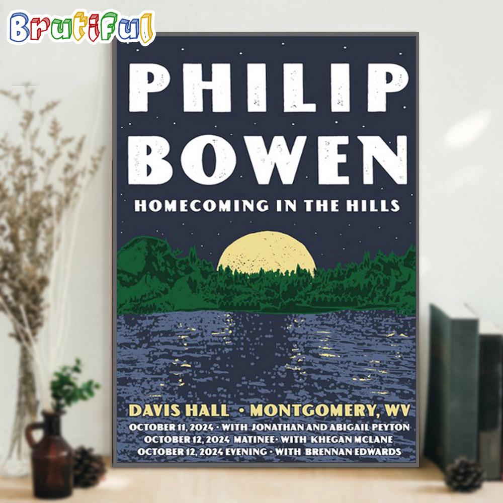 Philip Bowen In Davis Hall, Montgomery WV October 11-12 2024 Wall Art Poster Canvas