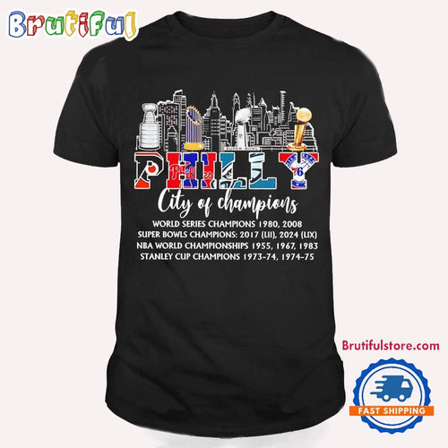 Philly City of Champions Philadelphia Sports Teams T Shirt