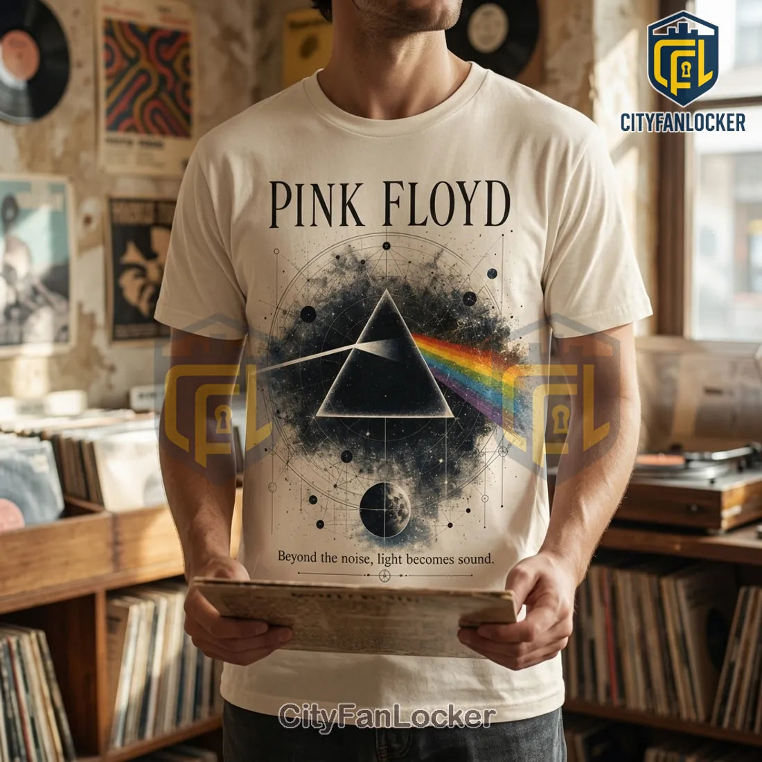 Pink Floyd Dark Side of the Moon Cream T-Shirt