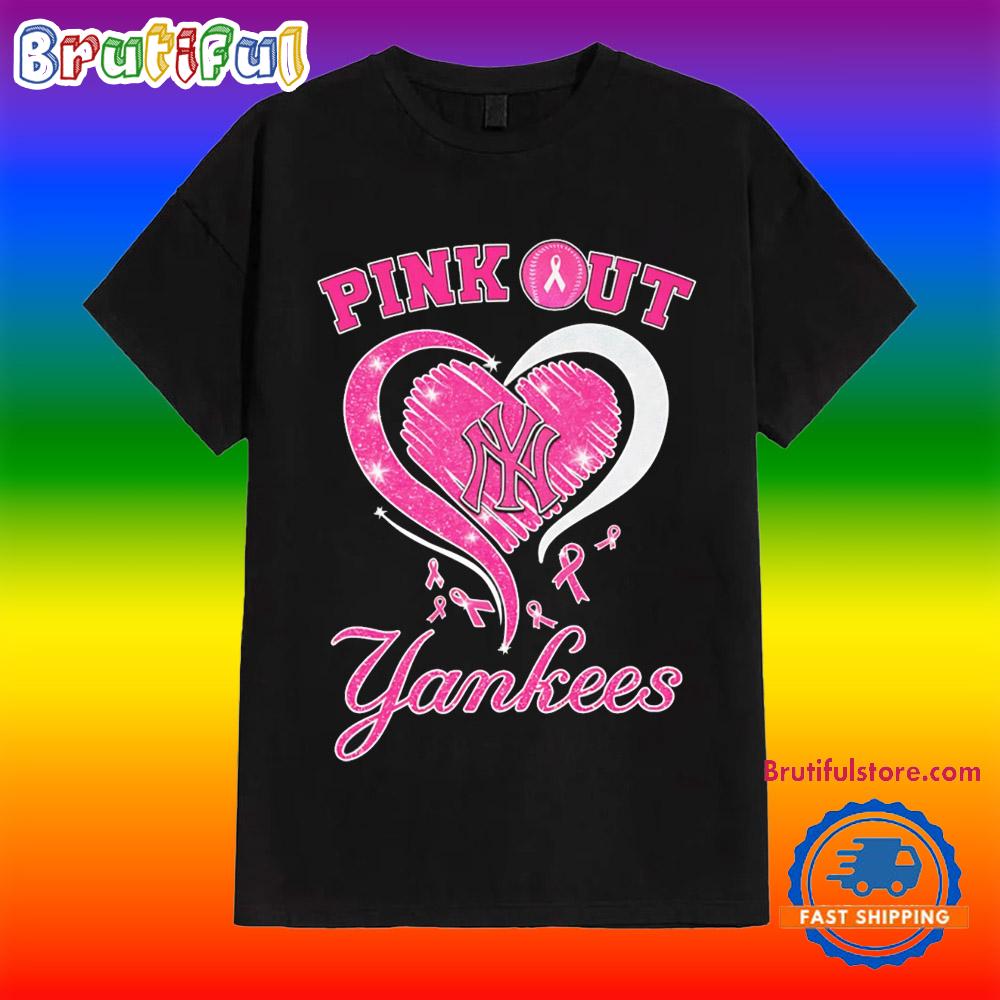 Pink Out in Pinstripes Ny Yankees T Shirt