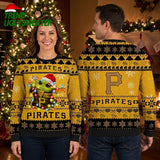 Pirates Baby Yoda Santa Hat Christmas Lights Ugly Christmas Sweater