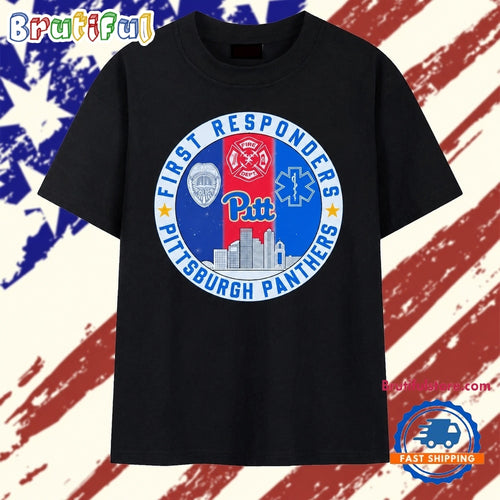 Pittsburgh Panthers First Responders Fire Dept and Police T Shirt