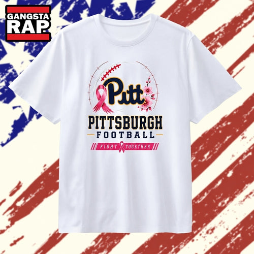 Pittsburgh Panthers Football Pitt Fight Together Breast Cancer Awareness T Shirt