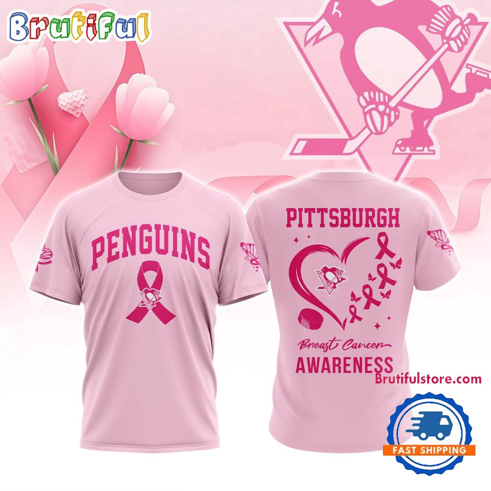 Pittsburgh Penguins 2025 NHL Pink Breast Cancer Awareness All Over Print Shirt