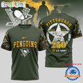 Pittsburgh Penguins NHL 250 Years US Army Limited 3D Shirt