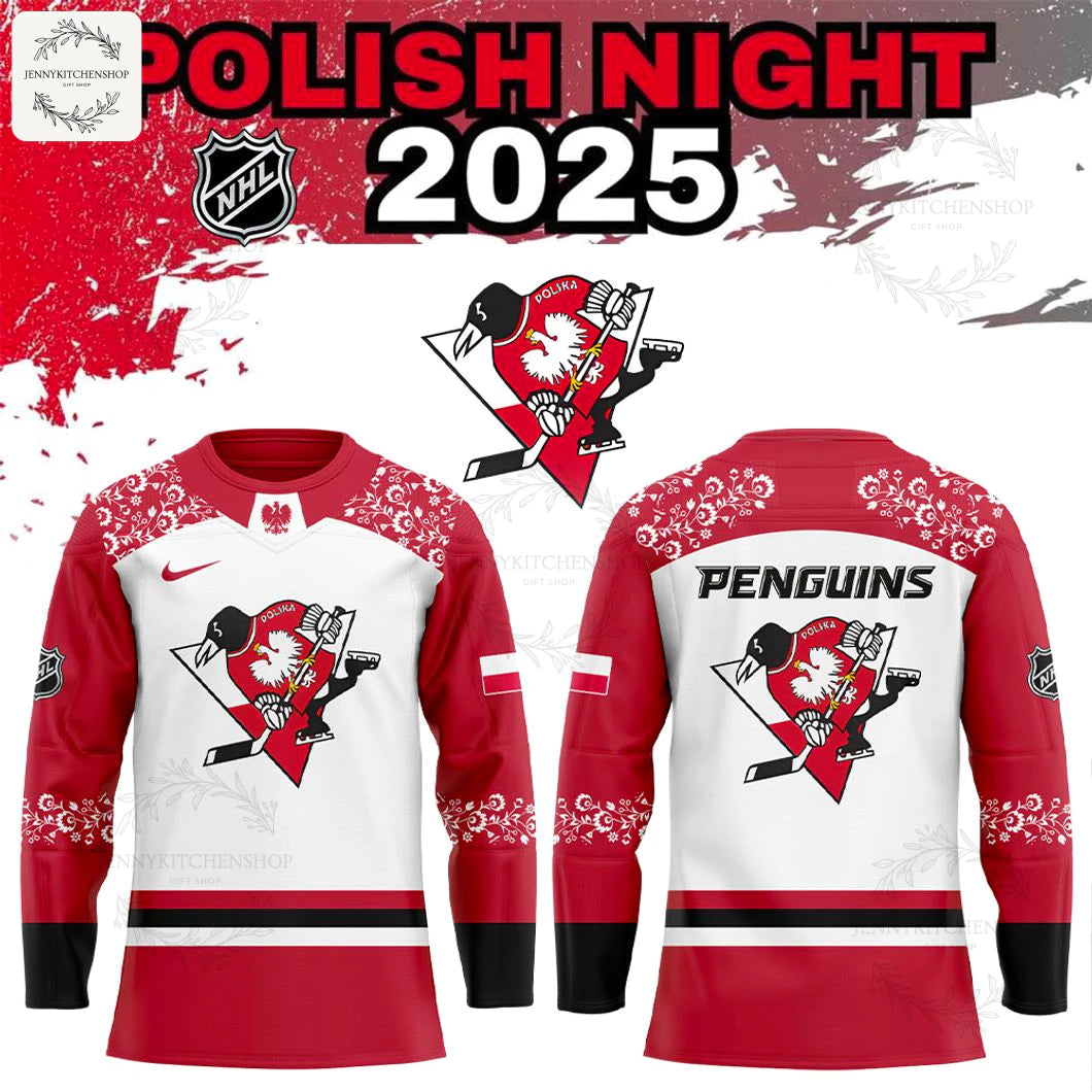 Pittsburgh Penguins Polish Heritage Night 2025 Limited Edition Hockey Jersey