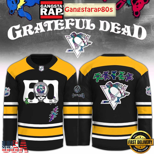 Pittsburgh Penguins x Grateful Dead 60 Years Special Edition Hockey Jersey
