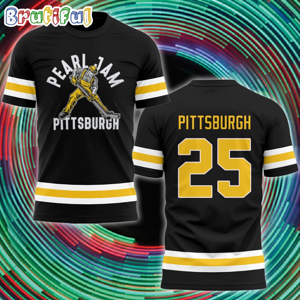 Pittsburgh Penguins x Pearl Jam Dark Matter Tour 25 Custom 3D Shirt