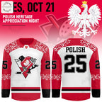 Pittsburgh Penguins x Polish Heritage Night 2025 Custom Jersey