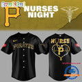 Pittsburgh Pirates Baseball NURSES NIGHT Black Jersey Shirt