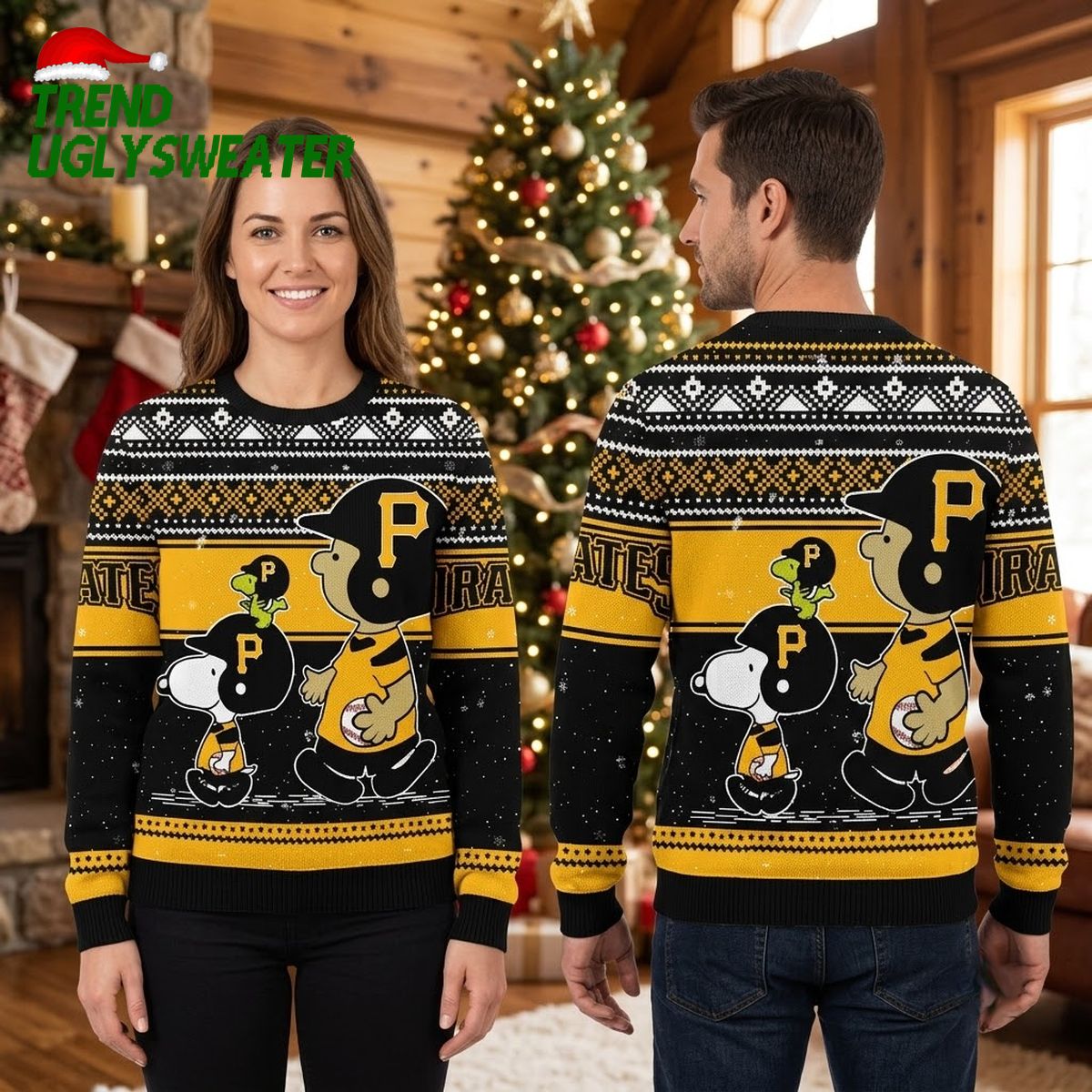 Pittsburgh Pirates Cartoon Characters And Logo Ugly Christmas Sweater