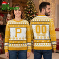 Pittsburgh Pirates Custom Name And Number P Logo Ugly Christmas Sweater