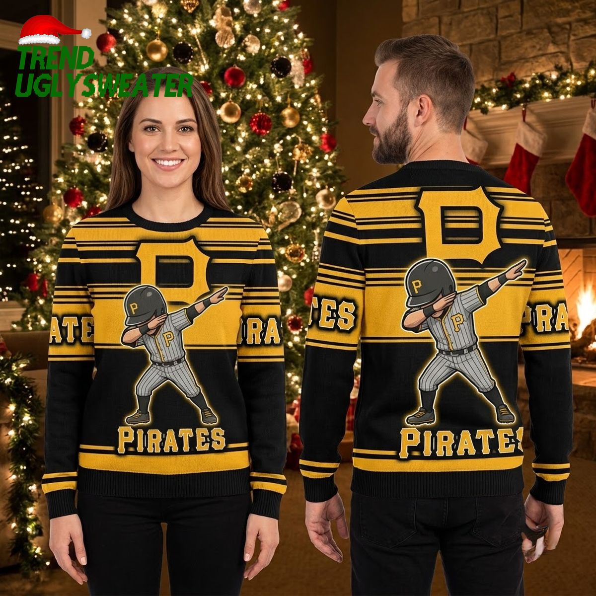 Pittsburgh Pirates Dabbing Snoopy Ugly Christmas Sweater