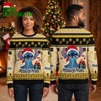 Pittsburgh Pirates Stitch Santa Hat Ugly Christmas Sweater
