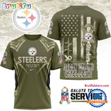 Pittsburgh Steelers 2025 NFL Salute to Service Camo All Over Print Shirt