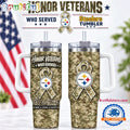 Pittsburgh Steelers 2026 NFL Honor Veterans Camo Stanley Tumbler
