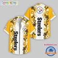 Pittsburgh Steelers Flower Pattern Summer Beach Aloha Hawaii Shirt