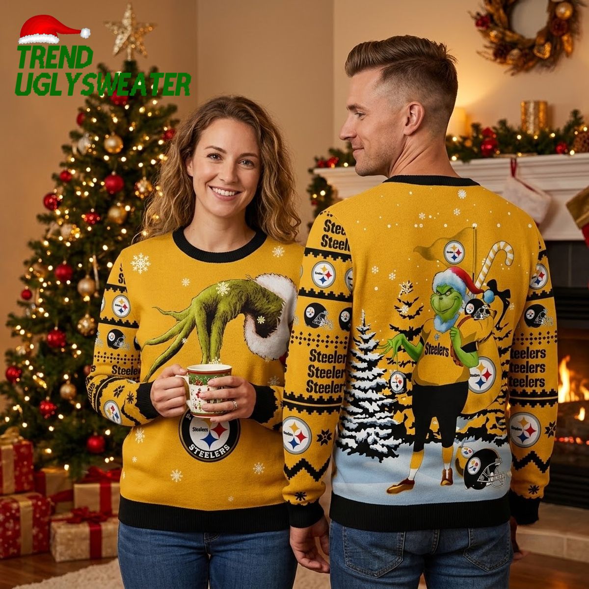Pittsburgh Steelers Grinch Ugly Christmas Sweater
