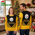Pittsburgh Steelers Logo Print Ugly Christmas Sweater Design New