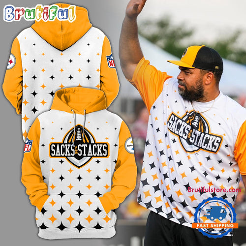 Pittsburgh Steelers NFL 2024 Sack And Stack Limited Hoodie T-Shirt