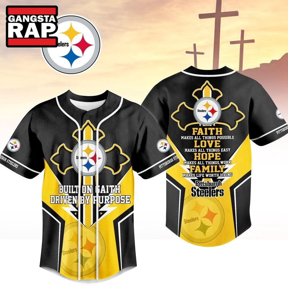 Pittsburgh Steelers NFL Blessed Beyond The Score Baseball Jersey