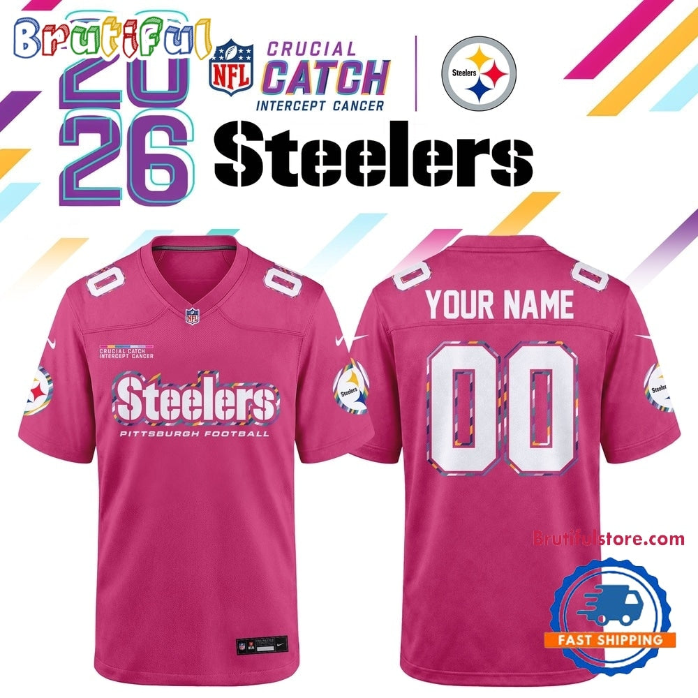 Pittsburgh Steelers NFL Crucial Catch 2026 Pink Limited Edition Football Jersey