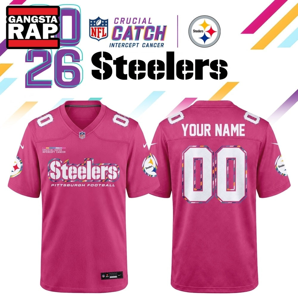 Pittsburgh Steelers NFL Crucial Catch 2026 Pink Limited Edition Football Jersey