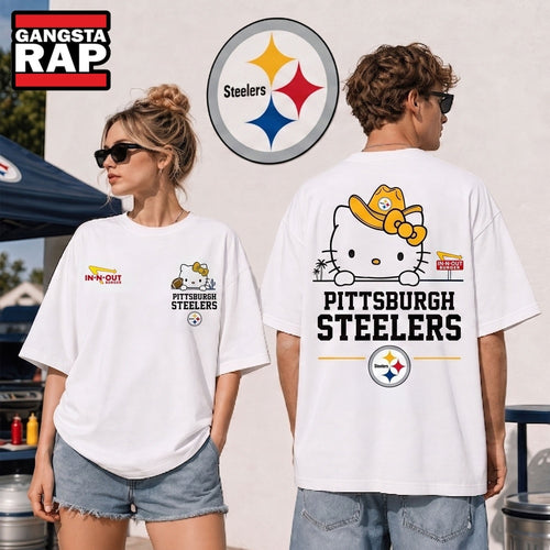 Pittsburgh Steelers NFL Kitty Burger Game Day Unisex 3D Shirt, Football New Design Shirt