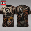 Pittsburgh Steelers NFL Michael Myers Sunday Nightmares Horror Halloween 3D T Shirt, Football New Design Shirt