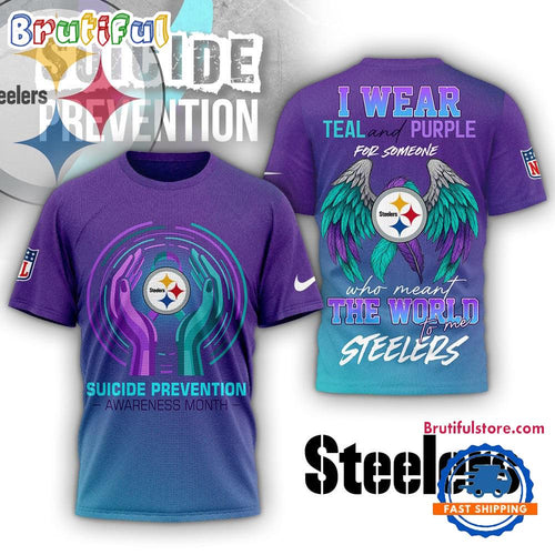 Pittsburgh Steelers NFL National Suicide Prevention Month 3D Shirt